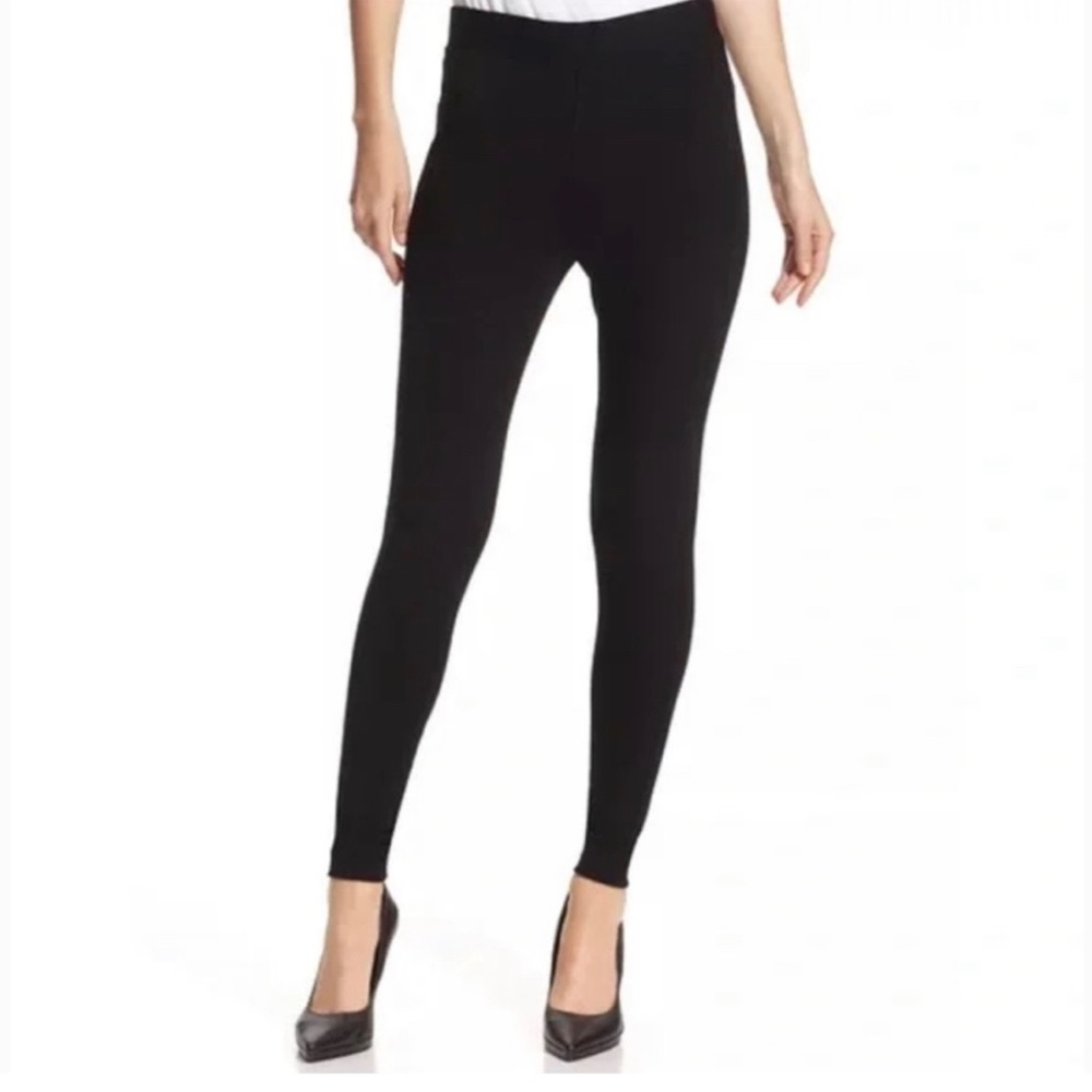 Two by Vince Camuto pointe knit slim black high waisted stretch pant/leggings